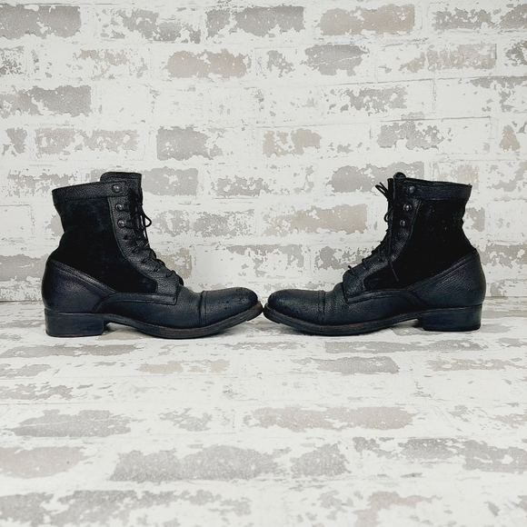 Tusitania Black Leather Almond Toe Lace Up Women's Ankle Boots i 303 - Picture 7 of 13